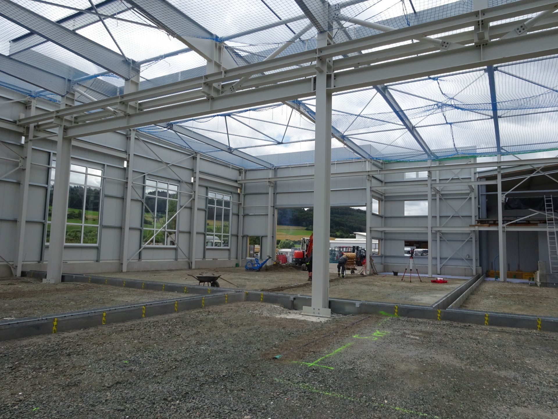Bauprojekt mit technischer Konstruktion